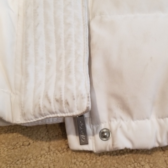 Calvin Klein White Winter Down Coat - Picture 5 of 8